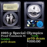 Proof 1995-p Special Olympics Modern Commem Dollar $1 Graded GEM++ Proof Deep Cameo BY USCG