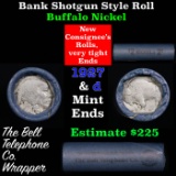 Buffalo Nickel Shotgun Roll in Old Bank Style 'Bell Telephone'  Wrapper 1927 &d Mint Ends