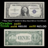 **Star Note** 1935G $1 Blue Seal Silver Certificate Grades Choice AU