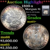 ***Auction Highlight*** 1899-s Morgan Dollar $1 Graded ms65+ By SEGS (fc)