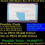 Original sealed box 5- 1989 United States Mint Proof Sets