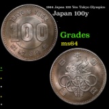 1964 Japan 100 Yen Tokyo Olympics  Grades Choice Unc