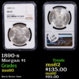 NGC 1890-s Morgan Dollar $1 Graded ms60 By NGC