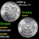 1886-p Morgan Dollar $1 Grades Choice Unc