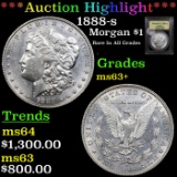 ***Auction Highlight*** 1888-s Morgan Dollar $1 Graded Select+ Unc By USCG (fc)