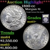 ***Auction Highlight*** 1890-cc Morgan Dollar $1 Graded Select+ Unc By USCG (fc)