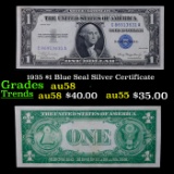1935 $1 Blue Seal Silver Certificate Grades Choice AU/BU Slider