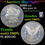 ***Auction Highlight*** 1880-cc Morgan Dollar $1 Graded ms63 DMPL By SEGS (fc)