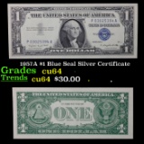 1957A $1 Blue Seal Silver Certificate Grades Choice CU