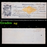 1899 G.E.Hukill Lumber & General Building Material Check For $800, Middletown, DE Grades NG