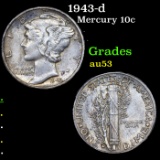 1943-d Mercury Dime 10c Grades Select AU