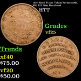 1837 Hard Times Token Portsmouth, NH, E.F. Sise Merchant Hard Times Token Grades vf+