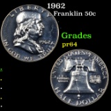 Proof 1962 Franklin Half Dollar 50c Grades Choice Proof