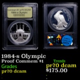 Proof 1984-s Olympic Modern Commem Dollar $1 Graded GEM++ Proof Deep Cameo BY USCG