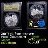 Proof 2007-p Jamestown Modern Commem Dollar $1 Graded GEM++ Proof Deep Cameo BY USCG