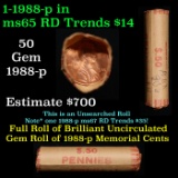 Lincoln 1c roll, 1988-p Date 50 pcs in Wrapper.