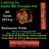 Lincoln 1c roll, 1973-p Date 50 pcs in Wrapper.