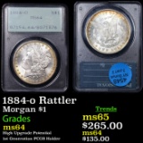 PCGS 1884-o Morgan Dollar Rattler $1 Graded ms64 By PCGS