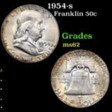 1954-s Franklin Half Dollar 50c Grades Select Unc