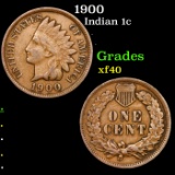 1900 Indian Cent 1c Grades xf