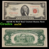 1953B $2 Red Seal United States Note Grades Choice AU/BU Slider