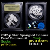 Proof 2012-p Star Spangled Banner Modern Commem Dollar $1 Graded GEM++ Proof Deep Cameo BY USCG