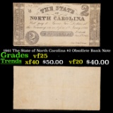 1861 The State of North Carolina $2 Obsollete Bank Note Grades vf+