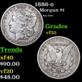 1886-o Morgan Dollar $1 Grades vf++