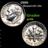 Proof 1966 Roosevelt Dime 10c Grades GEM+ Proof