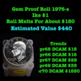 Full Roll Silver Proof Bi-Centennial 1976-s Eisenhower 'Ike' Dollars. 20 Coins total.