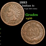 1883 Indian Cent 1c Grades vg+