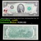 1976 $2 Federal Reserve Note 1st Day of Issue, with Stamp (New York, NY) Grades Gem CU