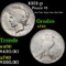 1921-p Peace Dollar $1 Grades xf+