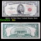 1953A $5 Red Seal United States Note Grades f, fine