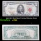 1963 $5 Red Seal United States Note Grades vf+