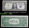 1957B $1 Blue Seal Silver Certificate Grades vf++