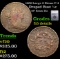 1806 Large 6 Stems C-4 Draped Bust Half Cent 1/2c Graded f15 details By SEGS