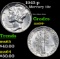 1943-p Mercury Dime 10c Grades Choice+ Unc