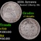 1874 Arrows Seated Liberty Dime 10c Grades vf details