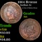 1864 Bronze Indian Cent 1c Grades f+