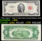 **Star Note** 1953 $2 Red Seal United States Note Grades vf+