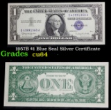 1957B $1 Blue Seal Silver Certificate Grades Choice CU