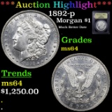 ***Auction Highlight*** 1892-p Morgan Dollar $1 Graded Choice Unc By USCG (fc)