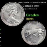 1967 Canada 25 Cents 25c KM-68 Grades Choice Unc