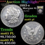 ***Auction Highlight*** 1883-s Morgan Dollar $1 Graded Unc+ PL By USCG (fc)