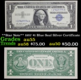 **Star Note** 1957 $1 Blue Seal Silver Certificate Grades Choice AU