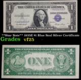 **Star Note** 1935E $1 Blue Seal Silver Certificate Grades vf+