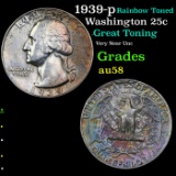 1939-p Washington Quarter 25c Grades Choice AU/BU Slider