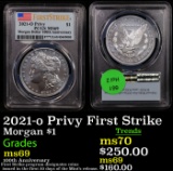 PCGS 2021-o Privy Morgan Dollar First Strike $1 Graded ms69 By PCGS