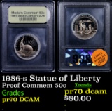 Proof 1986-s Statue of Liberty Modern Commem Half Dollar 50c Graded GEM++ Proof Deep Cameo By USCG